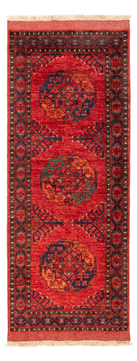 Runner Afghansk matta - 205 x 82 cm - röd