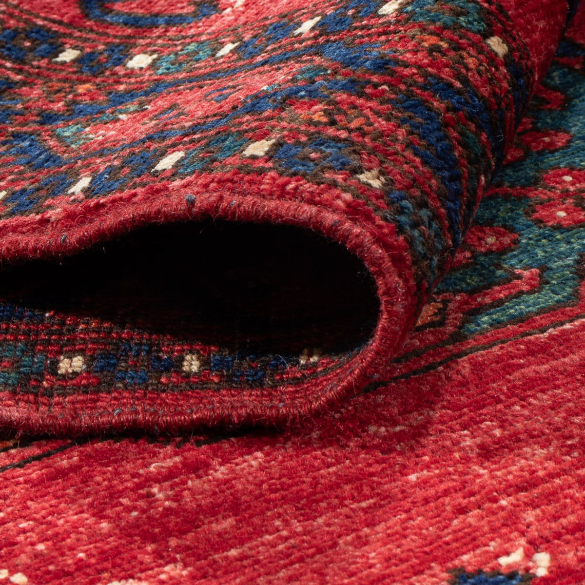 Runner Afghansk matta - 205 x 82 cm - röd