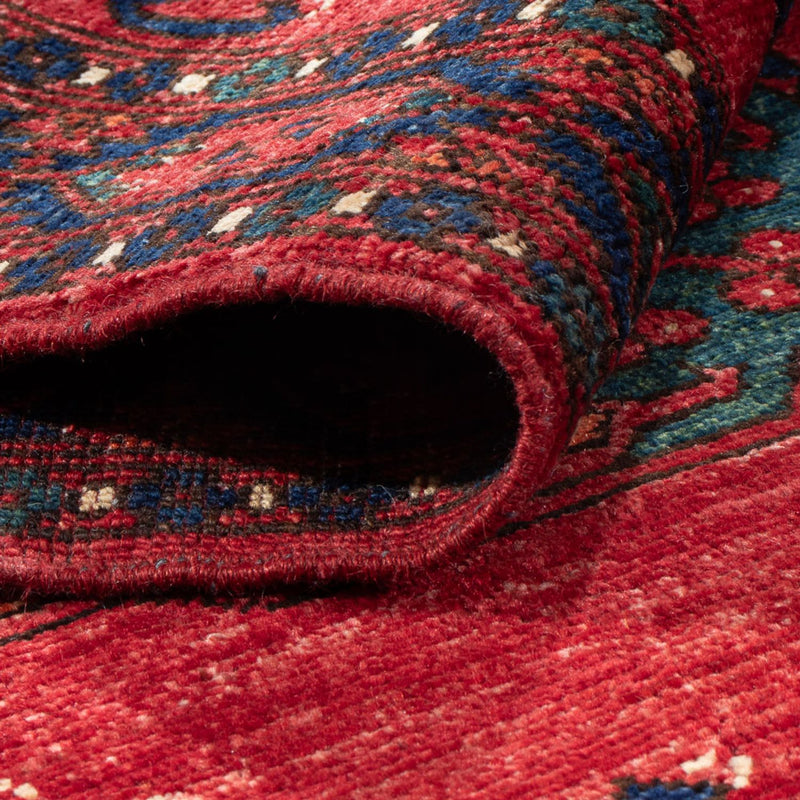 Runner Afghansk matta - 205 x 82 cm - röd