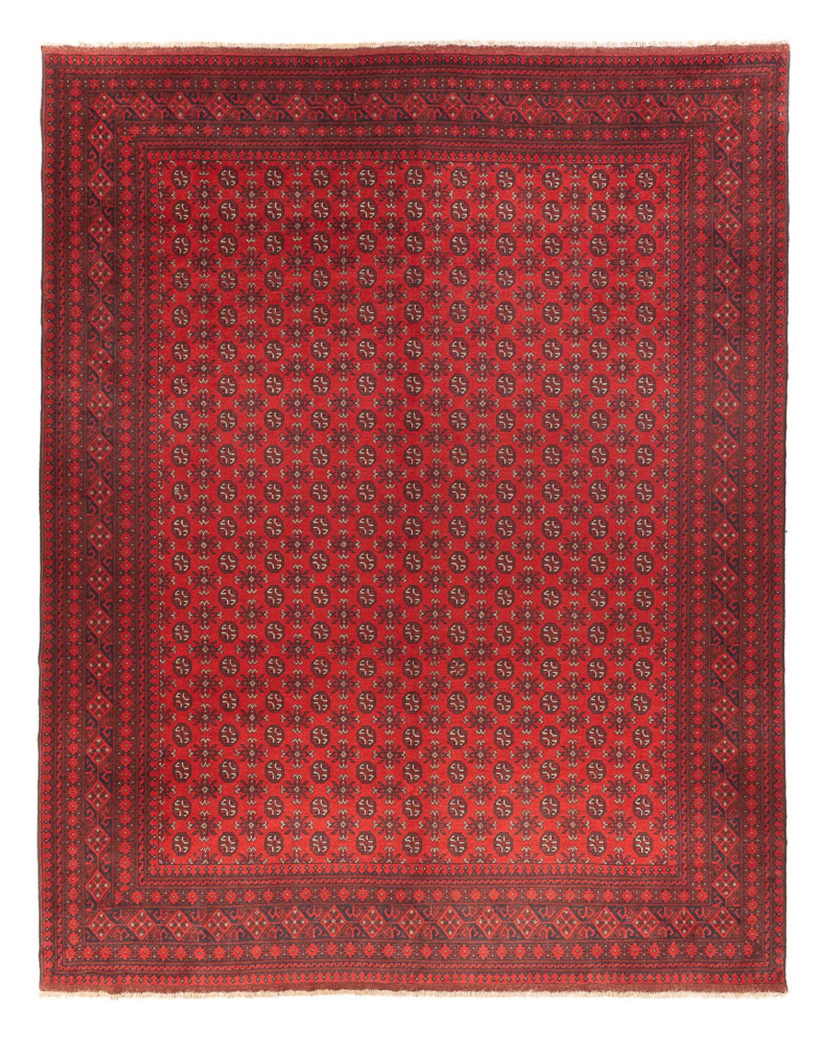 Afghansk matta - Filpa - 392 x 308 cm - bordeaux röd