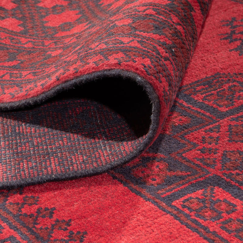 Afghansk matta - Filpa - 401 x 309 cm - röd