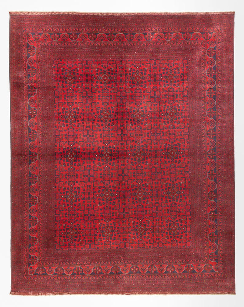 Afghansk matta - Kunduz - 397 x 313 cm - röd