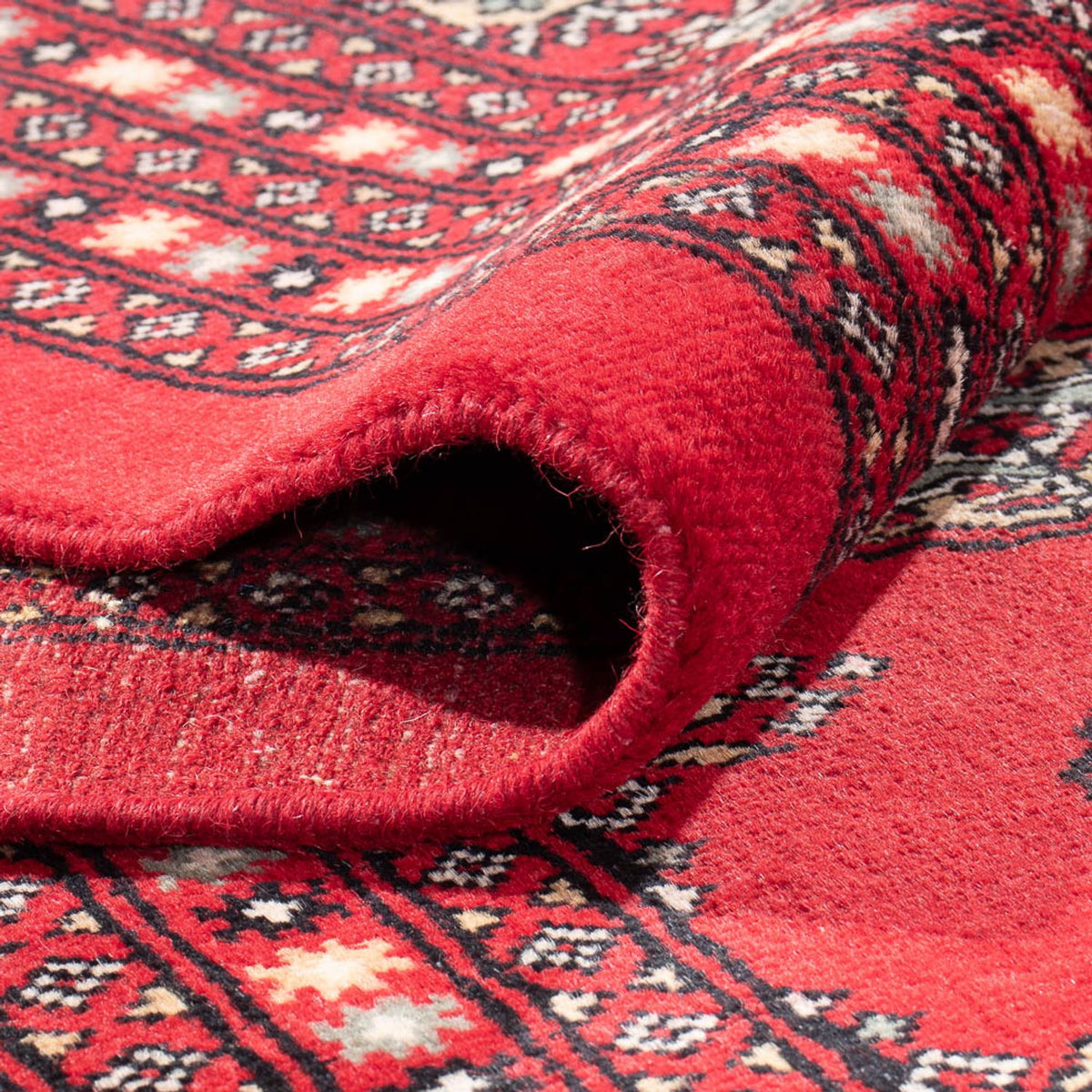 Afghansk matta - Bukhara - 401 x 311 cm - ljusröd