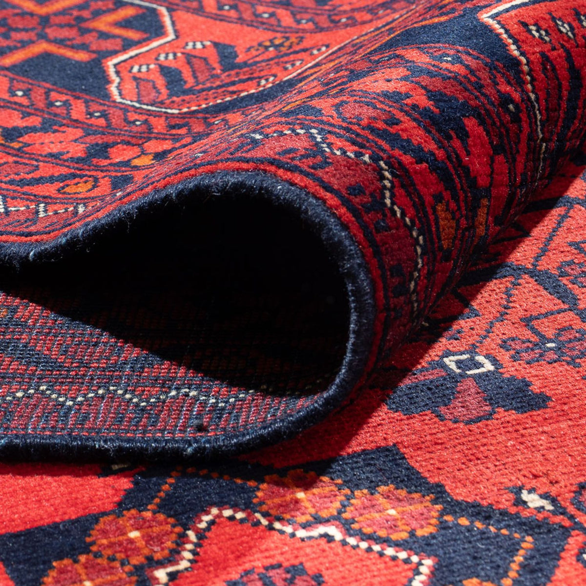 Afghansk matta - Kunduz - 394 x 299 cm - röd