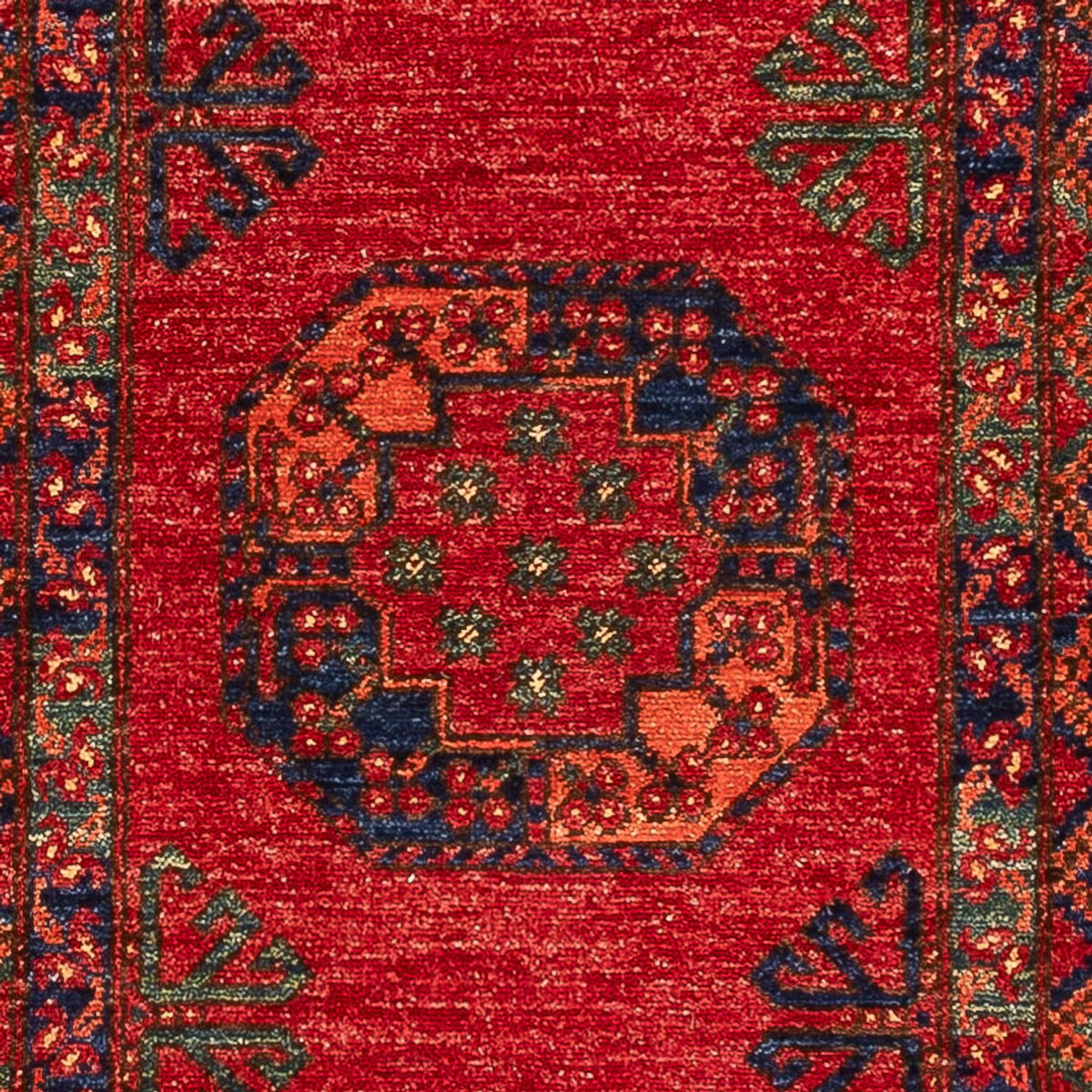 Runner Afghansk matta - 368 x 85 cm - röd
