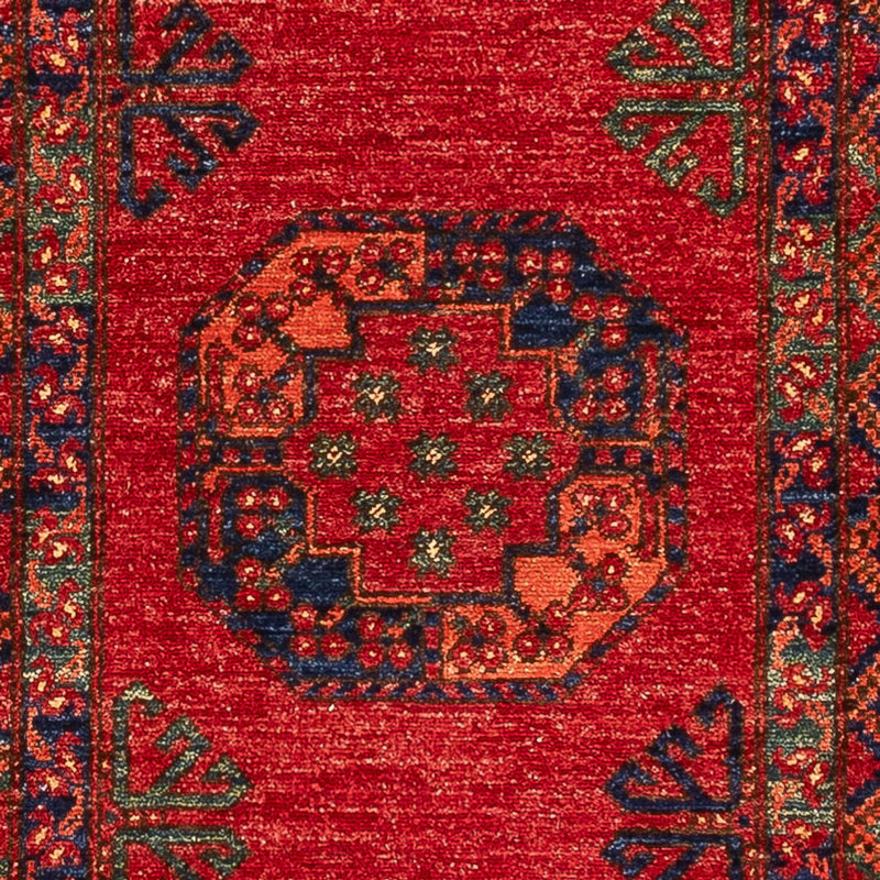 Runner Afghansk matta - 368 x 85 cm - röd