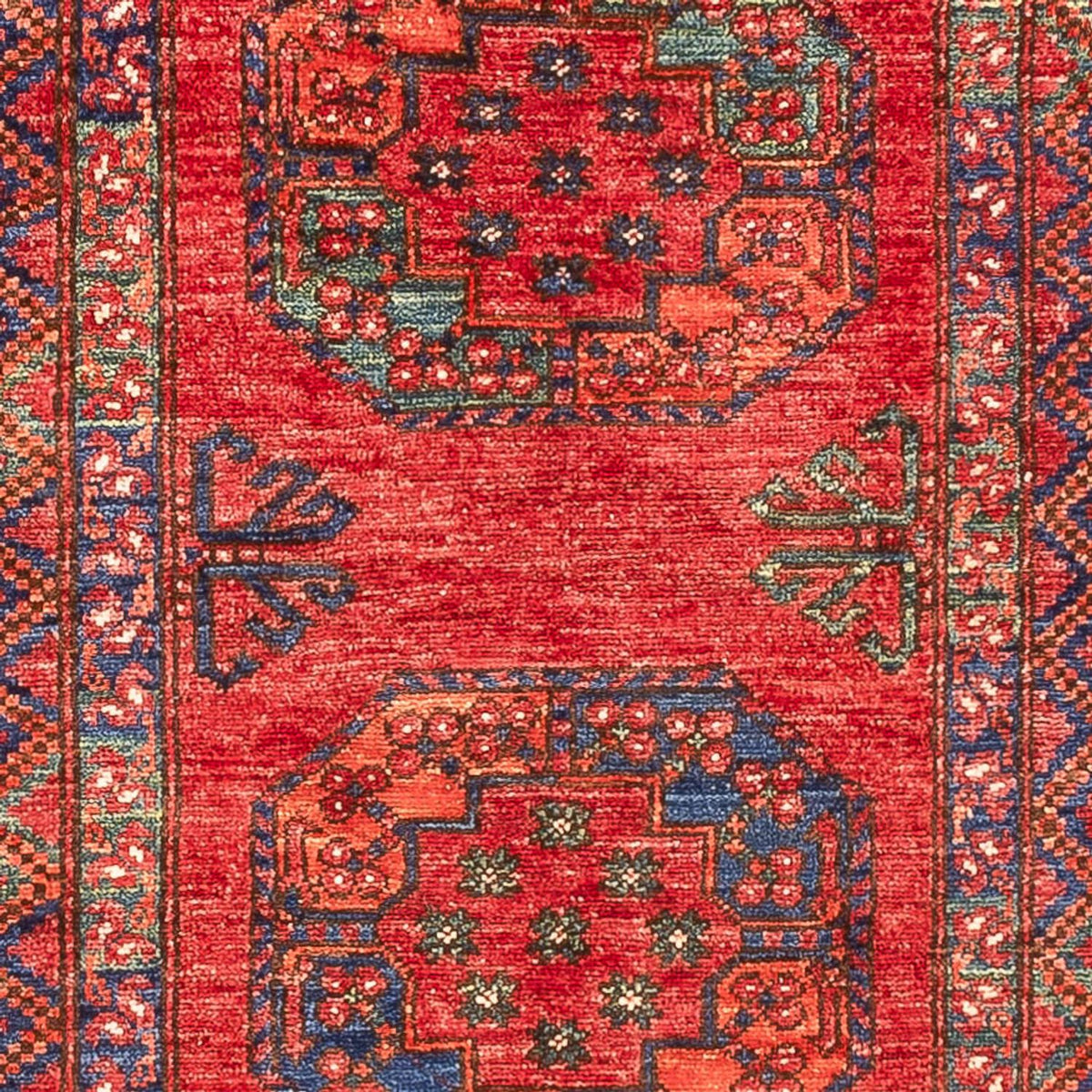 Runner Afghansk matta - 390 x 82 cm - röd