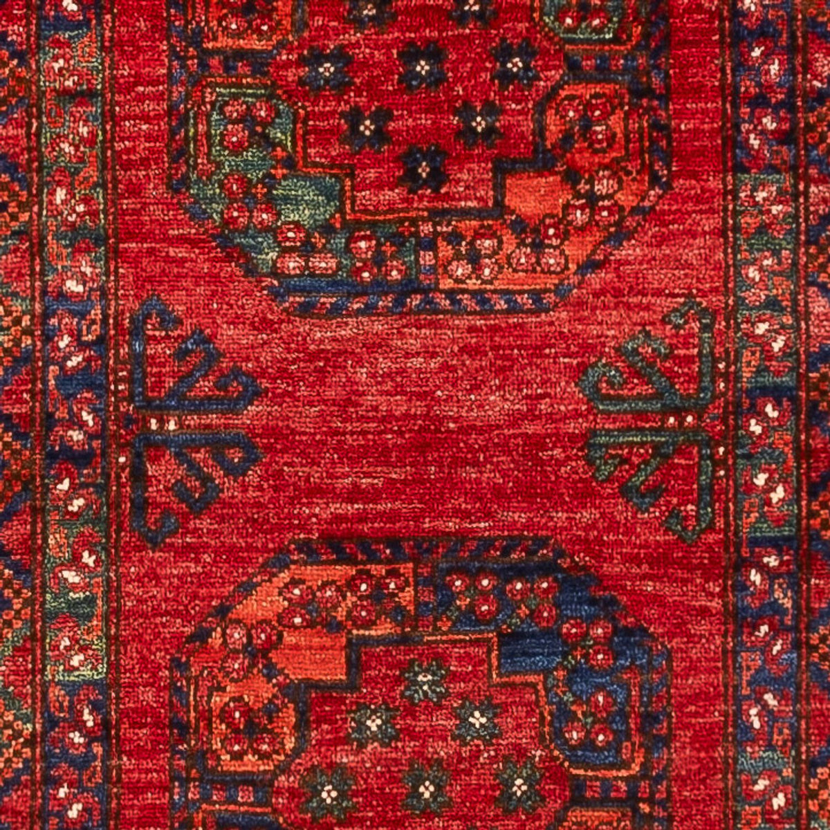 Runner Afghansk matta - 395 x 77 cm - röd