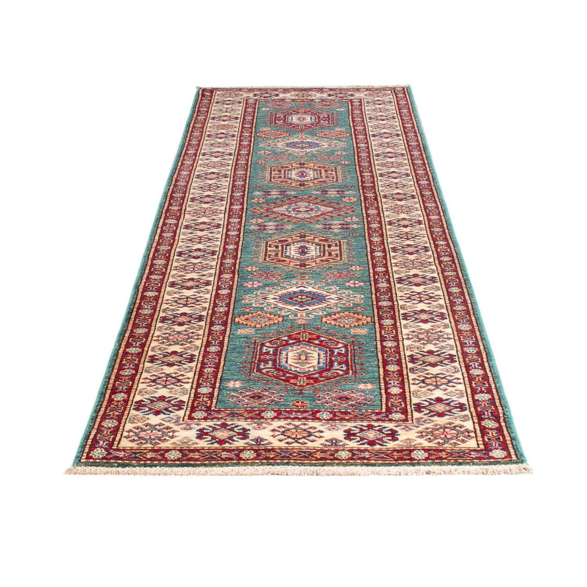Runner Ziegler Carpet - Kazak - 294 x 84 cm - turkos