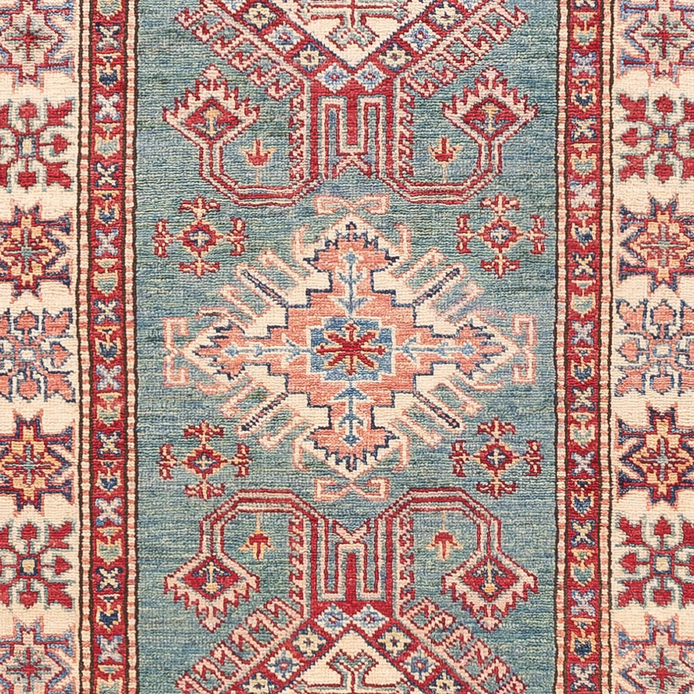 Runner Ziegler Carpet - Kazak - 327 x 78 cm - ljusgrön