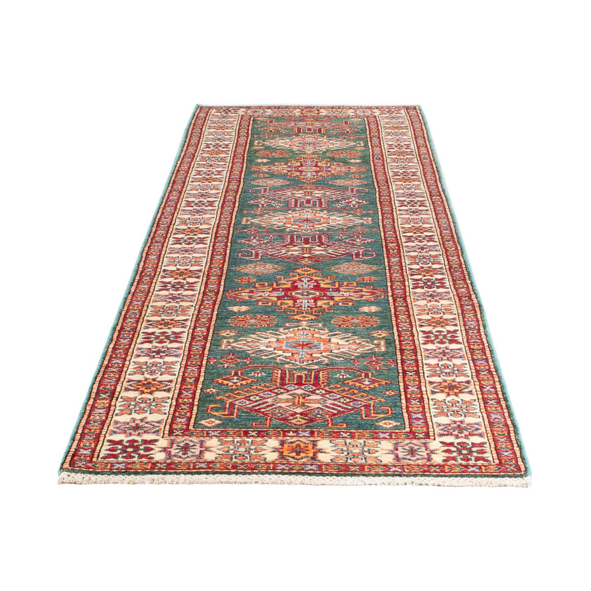 Runner Ziegler Carpet - Kazak - 298 x 81 cm - grön