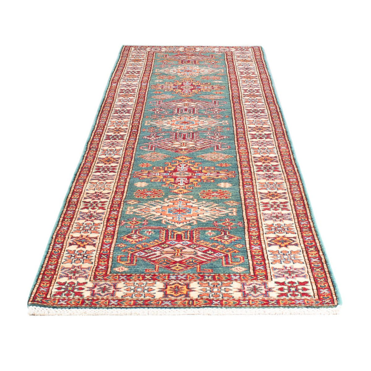 Runner Ziegler Carpet - Kazak - 298 x 79 cm - grön