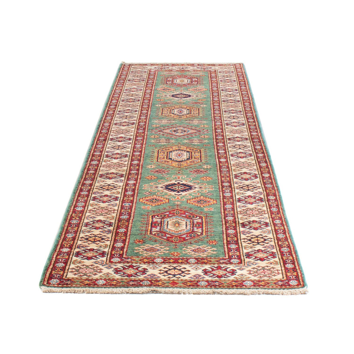 Runner Ziegler Carpet - Kazak - 311 x 77 cm - grön