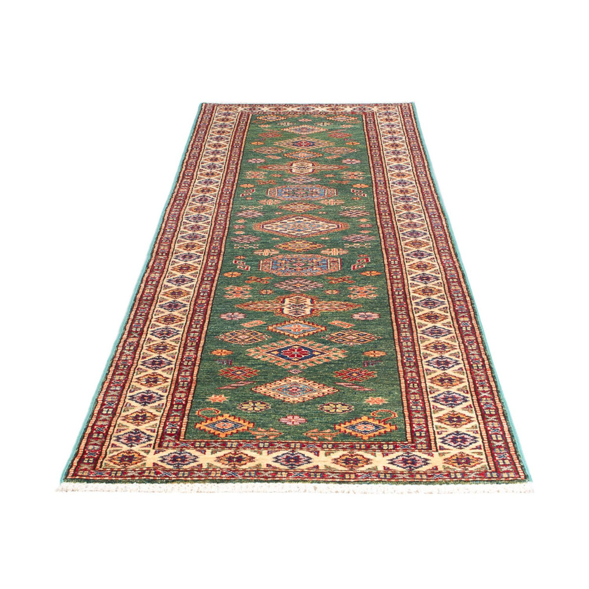 Runner Ziegler Carpet - Kazak - 295 x 76 cm - grön