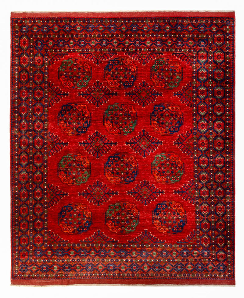 Afghansk matta - 300 x 251 cm - röd