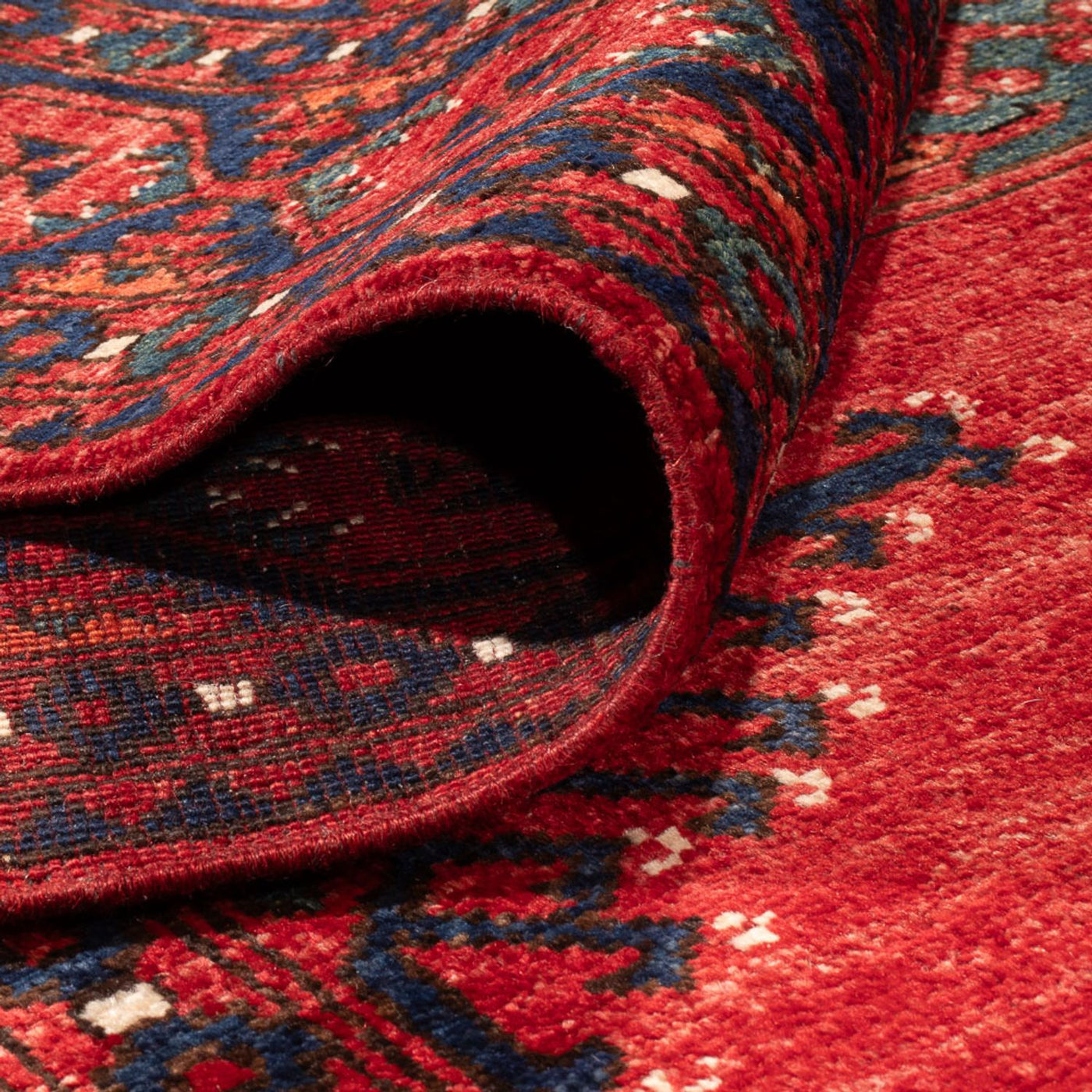 Afghansk matta - 298 x 256 cm - röd