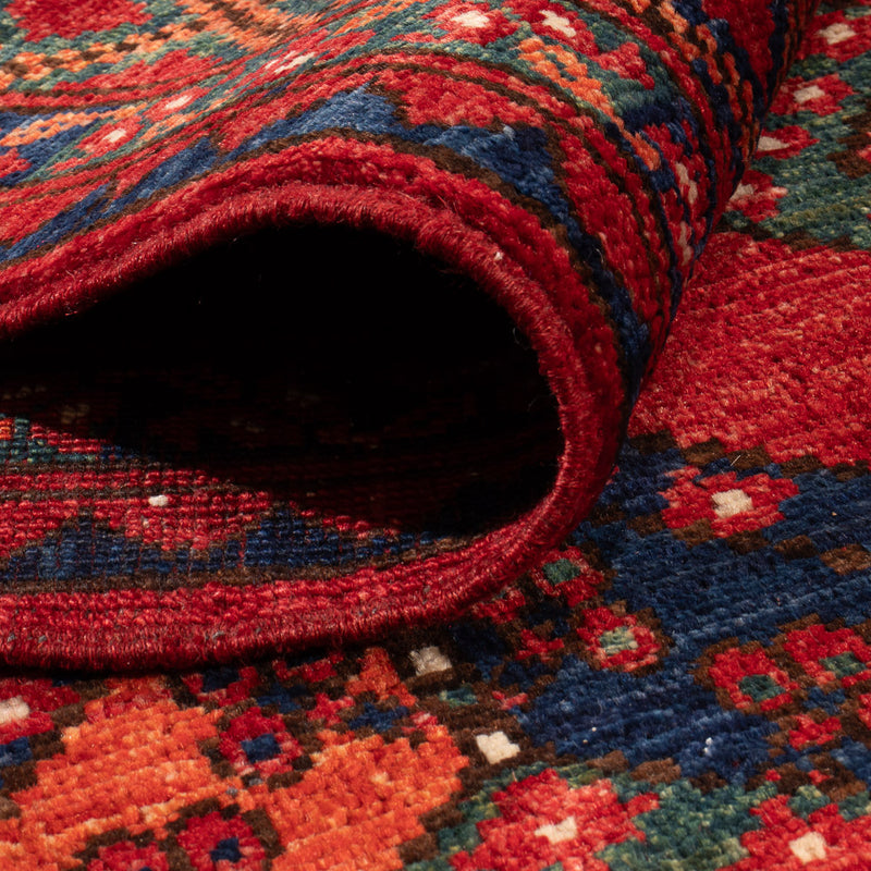 Afghansk matta - Kunduz - 199 x 149 cm - röd