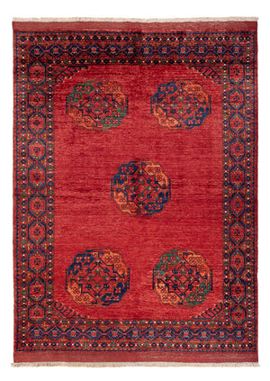 Afghansk matta - Kunduz - 215 x 156 cm - röd