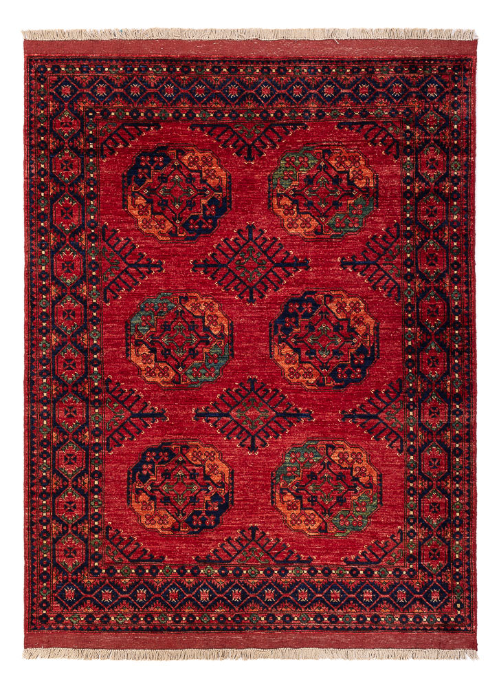 Afghansk matta - Kunduz - 200 x 155 cm - röd