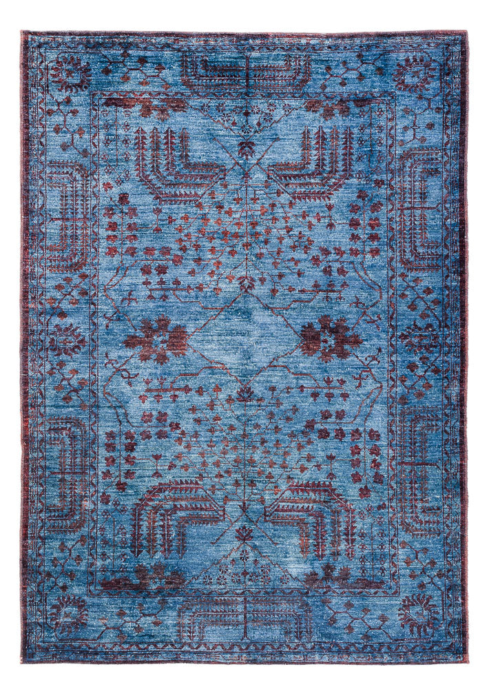 Ziegler Carpet - Modern - Vintage / färgad - 199 x 141 cm - blå