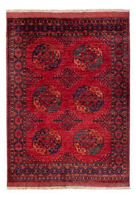 Afghansk matta - Kunduz - 205 x 153 cm - röd