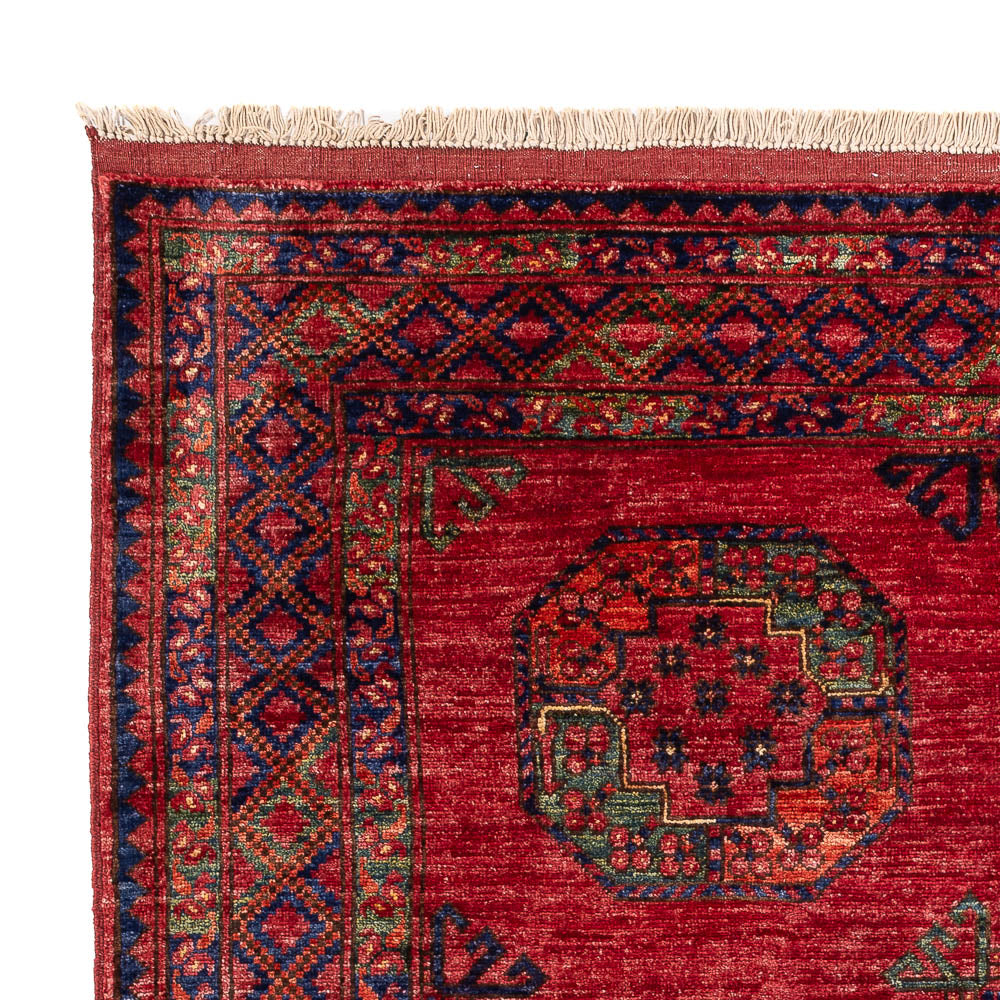 Afghansk matta - Kunduz - 194 x 156 cm - röd