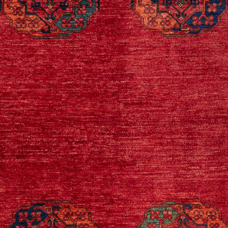 Afghansk matta - Kunduz - 198 x 155 cm - röd