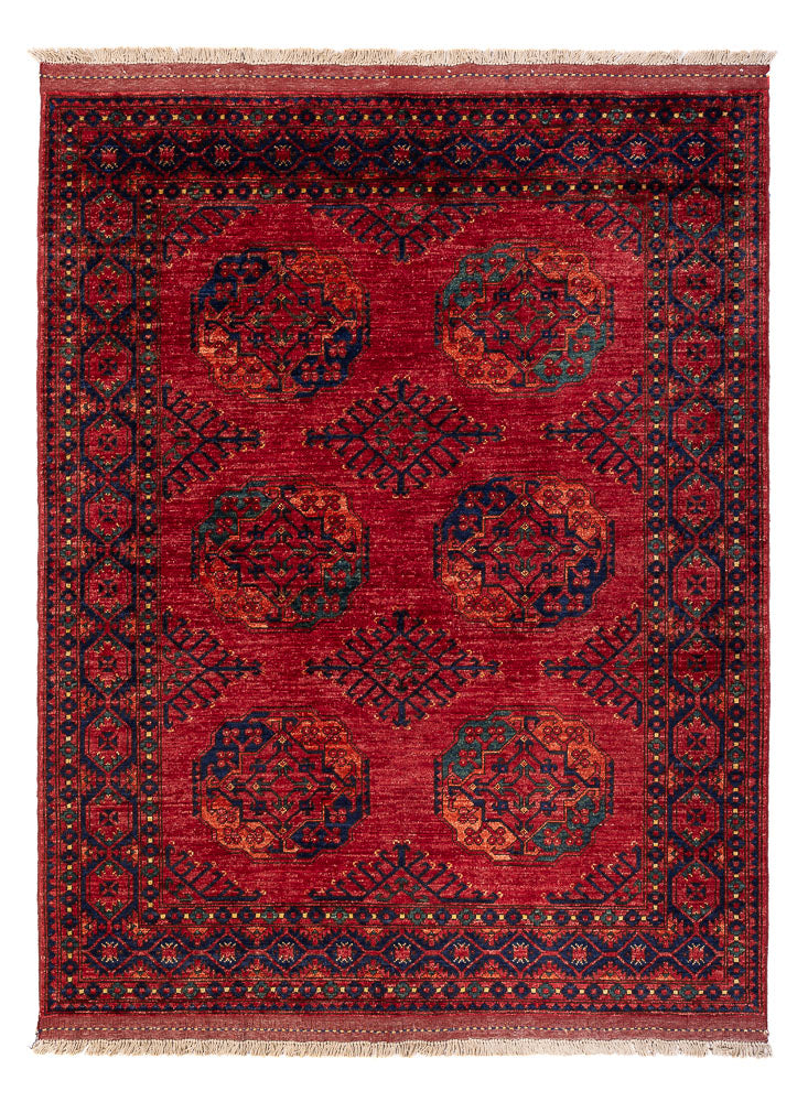 Afghansk matta - Kunduz - 200 x 155 cm - röd
