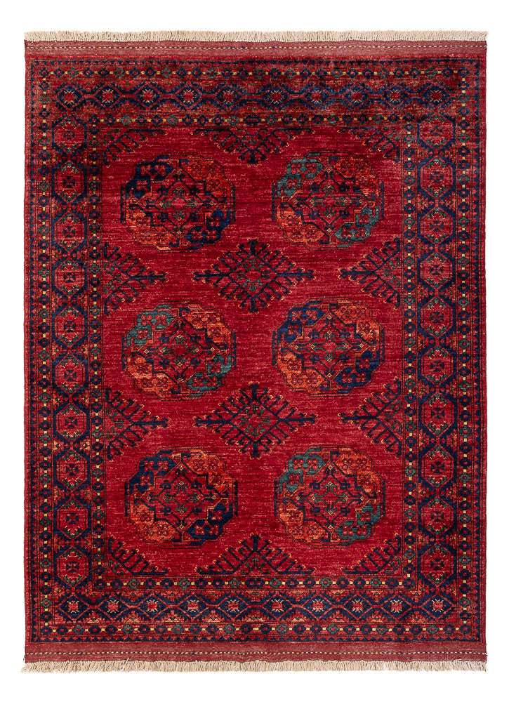 Afghansk matta - Kunduz - 200 x 155 cm - röd