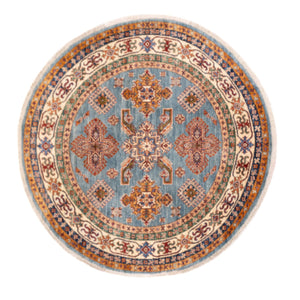 Ziegler Carpet - Kazak runt  - 148 x 147 cm - blå