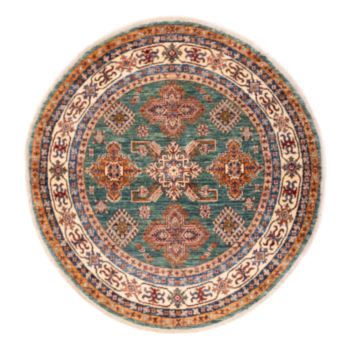 Ziegler Carpet - Kazak runt  - 151 x 147 cm - grön