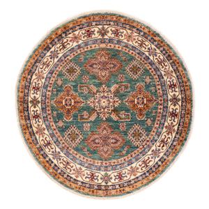 Ziegler Carpet - Kazak runt  - 151 x 147 cm - grön
