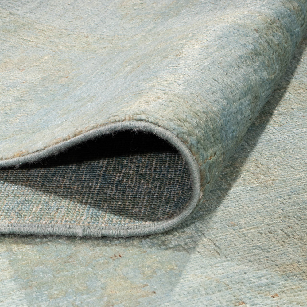 Ziegler Carpet - Modern - Vintage / färgad - 194 x 149 cm - ljusblå