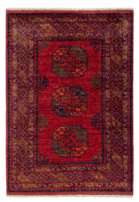 Afghansk matta - 179 x 123 cm - röd