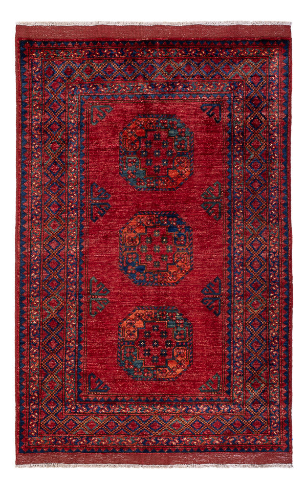 Afghansk matta - 182 x 120 cm - röd