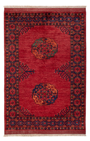 Afghansk matta - 183 x 125 cm - röd
