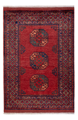 Afghansk matta - 181 x 124 cm - röd