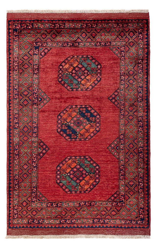 Afghansk matta - 186 x 123 cm - röd