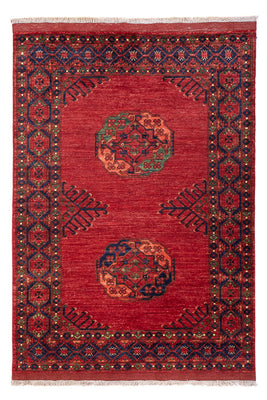 Afghansk matta - 181 x 122 cm - röd