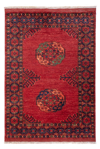 Afghansk matta - 181 x 122 cm - röd