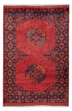 Afghansk matta - 182 x 125 cm - röd