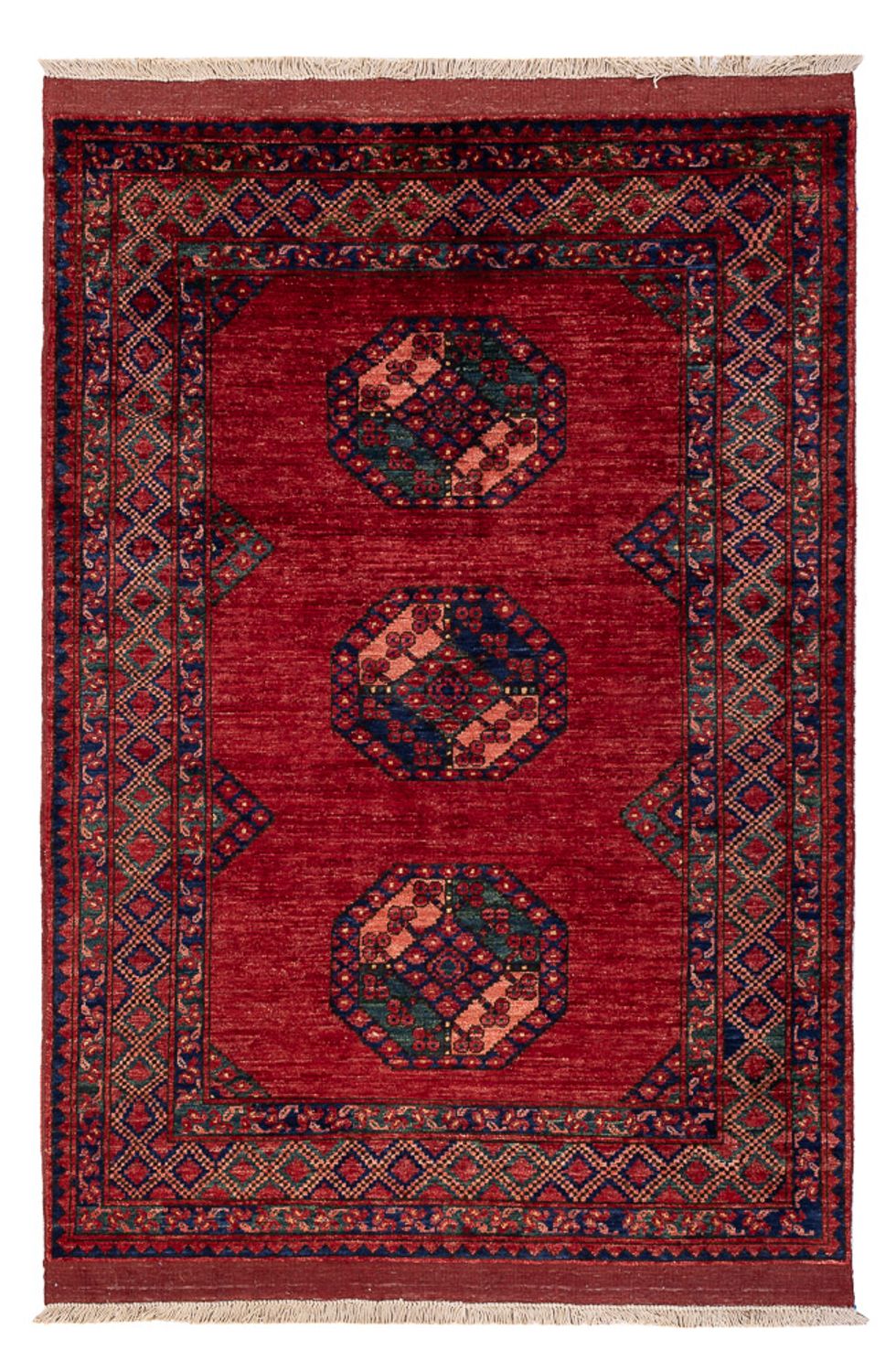 Afghansk matta - 179 x 124 cm - röd
