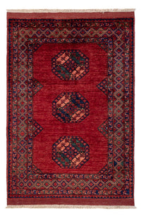 Afghansk matta - 179 x 124 cm - röd