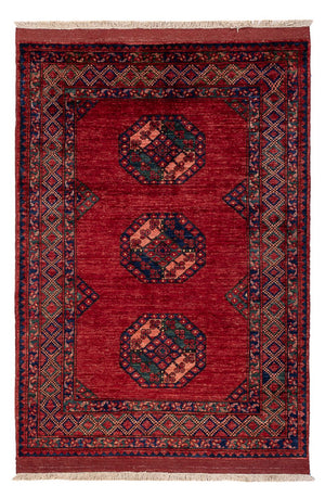 Afghansk matta - 179 x 124 cm - röd