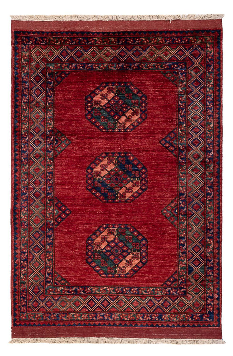 Afghansk matta - 179 x 124 cm - röd