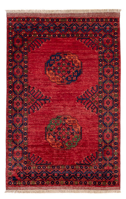 Afghansk matta - 188 x 123 cm - röd