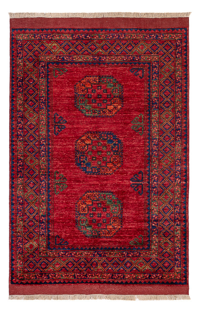 Afghansk matta - 182 x 122 cm - röd