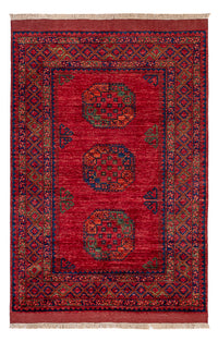 Afghansk matta - 182 x 122 cm - röd