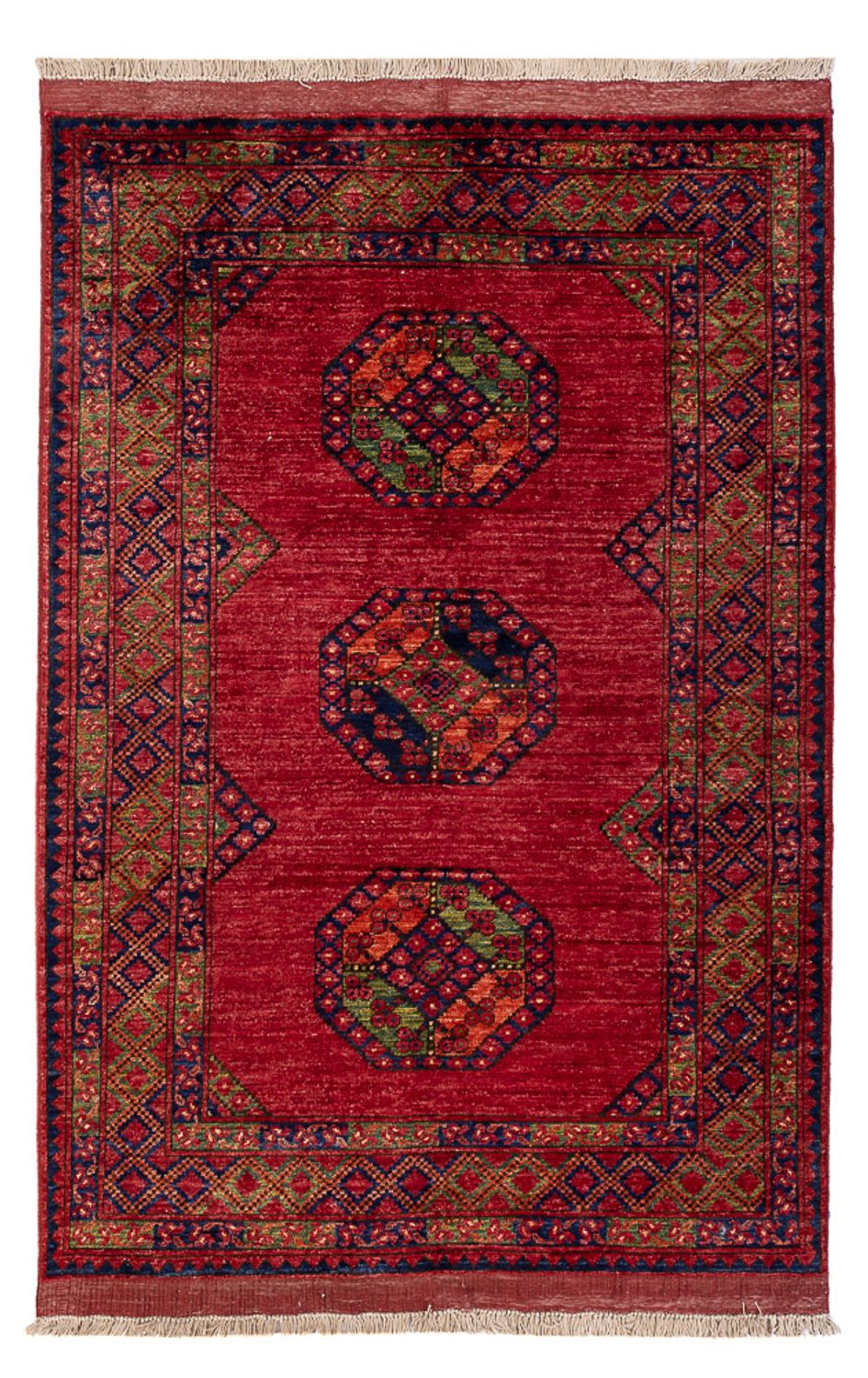 Afghansk matta - 180 x 121 cm - röd