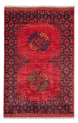 Afghansk matta - 182 x 122 cm - röd